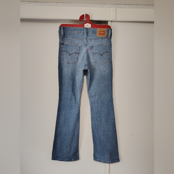 Levi's 725 High Rise Boot Cut Jeans Women's Denim Stretch Medium Blue 27. - Picture 4 of 17